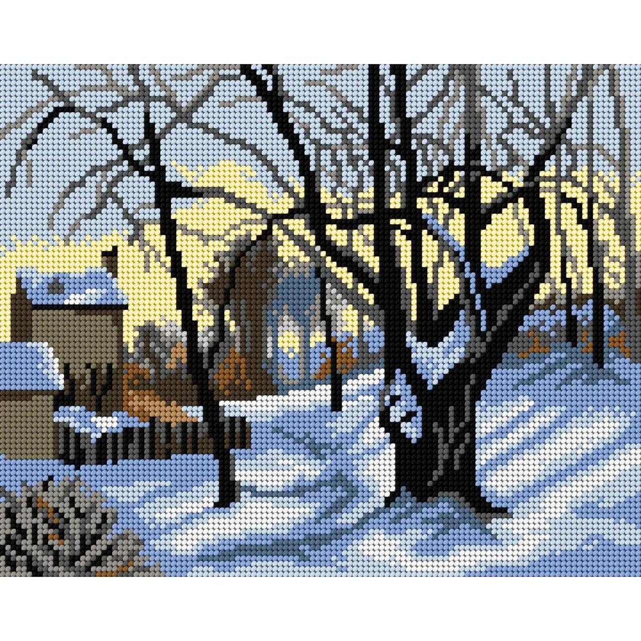 Orchidea Camille Pissarro Louveciennes Gobelin canvas for Halfstitch without Yarn